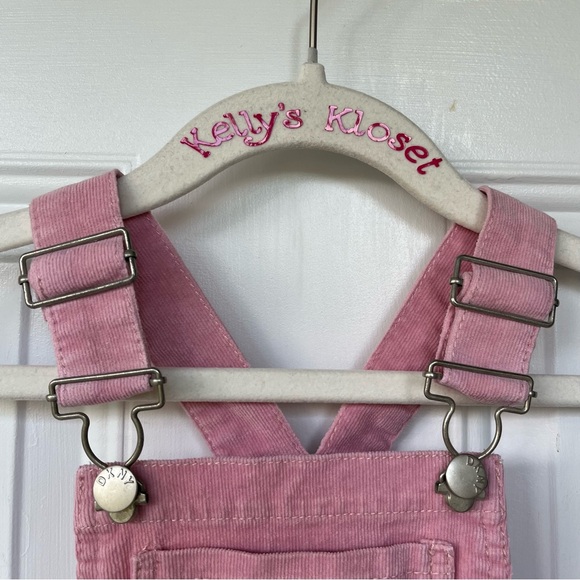 •DKNY• Girls Pink Corduroy Overalls Jumper Dress - Size 3T - Picture 4 of 8